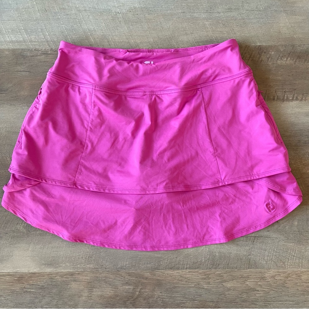 Footjoy FJ Pink Golf Skirt with Shorts, Skort, Women’s, Size Large